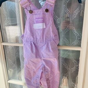 Vintage OshKosh B’gosh Lavendar Overalls/ 12 Months/ Made in USA